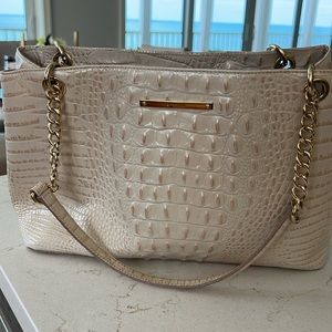 in time for spring, barely used Brahman tan bag for your enjoyment. 14 x 9”